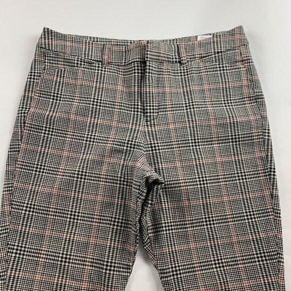 Old Navy Black & Tan Tartan Stretch Canvas Skinny Pixie Pant 12 - Picture 2 of 8